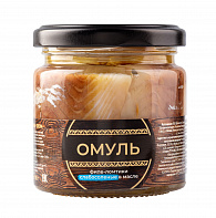 Омуль слабосоленый филе-ломтики в масле