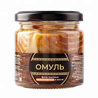 Омуль подкопченный филе-ломтики в масле